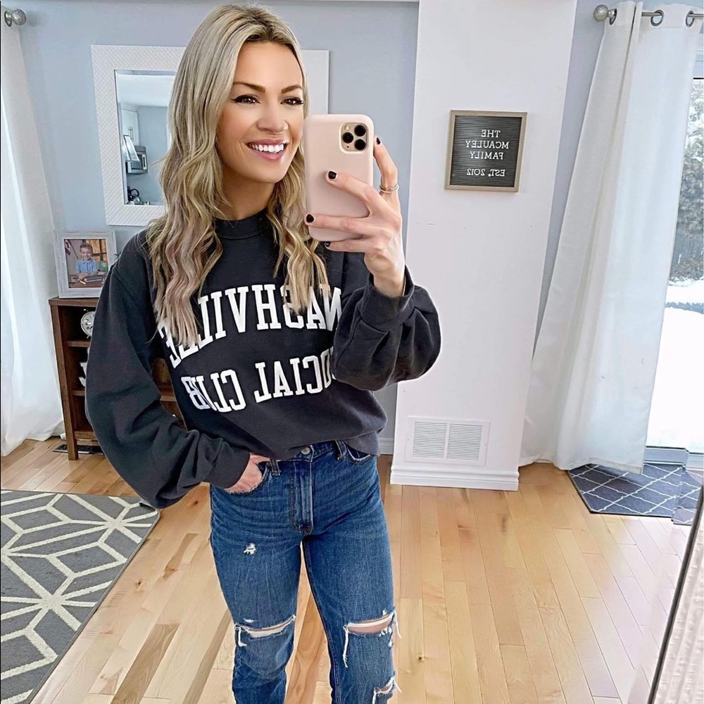 Abercrombie & Fitch Dark grey graphic sweatshirt